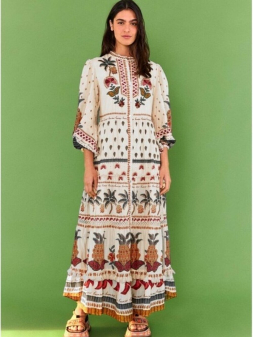 Off White Made In Brazil Maxi Dress